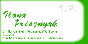 ilona prisznyak business card